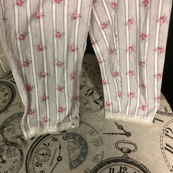 NWOT Lauren Ralph Lauren Sleepwear Pajama Set Size Small Floral GREEN LABEl - Picture 6 of 11